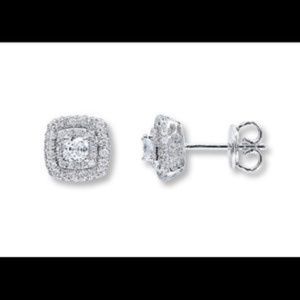 Neil Lane Diamond Earrings 1ct tw & 14k white gld